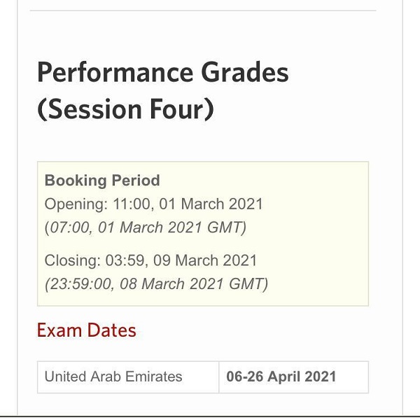 2021 ABRSM Performance Exams